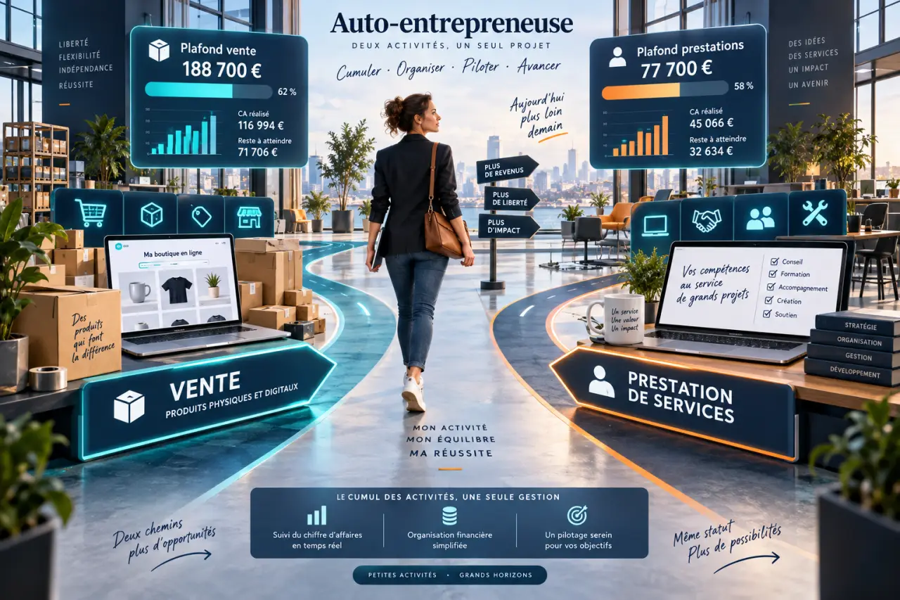 Auto-entrepreneur : cumuler vente et prestation, avec deux plafonds à suivre