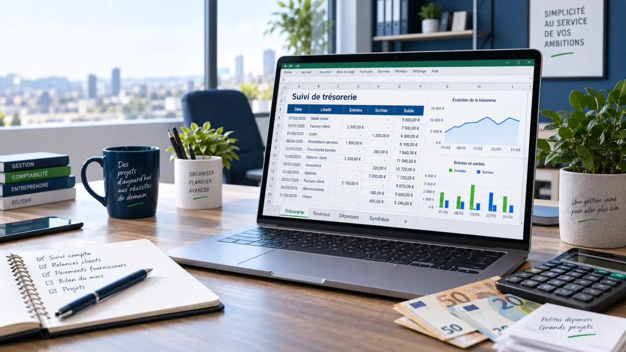 Tableau Excel de comptabilité simple et gratuit : les 4 feuilles pour suivre votre trésorerie