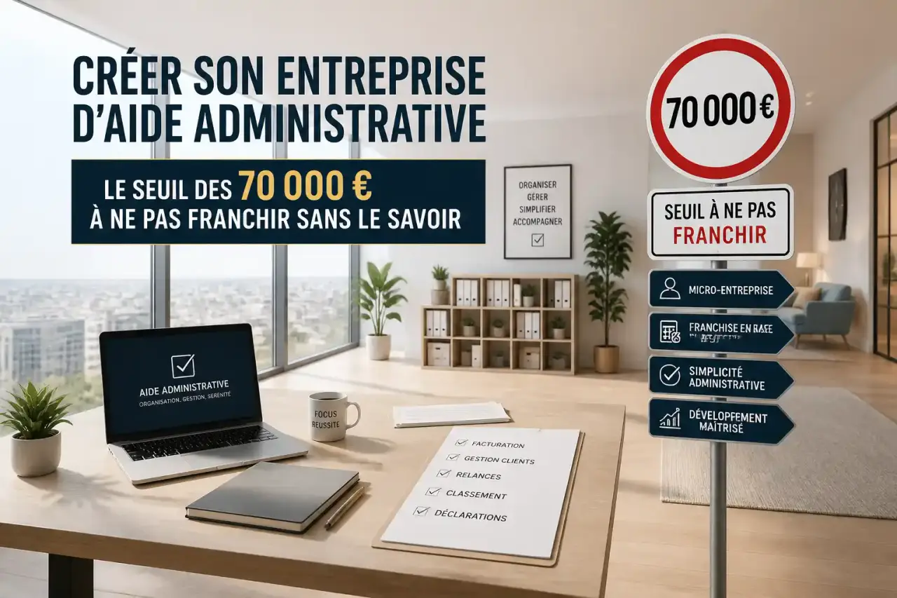 Créer son entreprise d'aide administrative : le seuil des 70 000 € à ne pas franchir sans le savoir