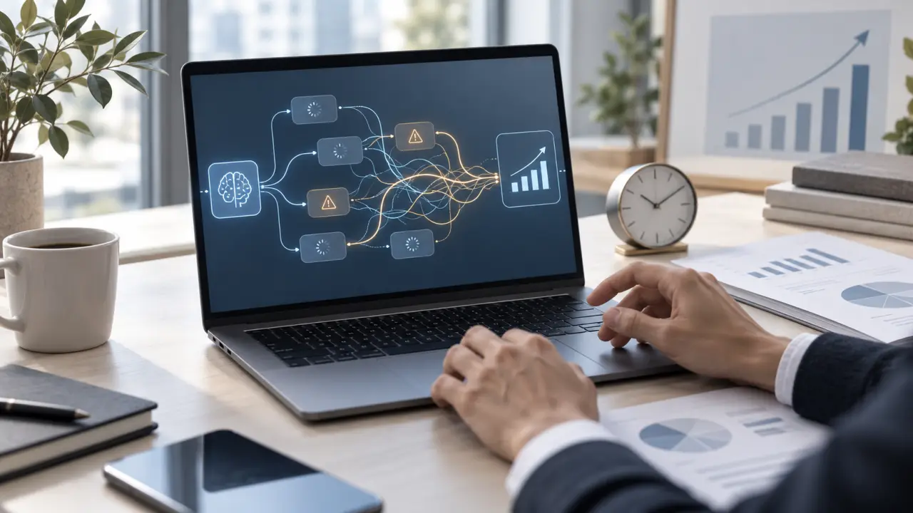 Équipe professionnelle analysant l’impact de l’intelligence artificielle sur la productivité