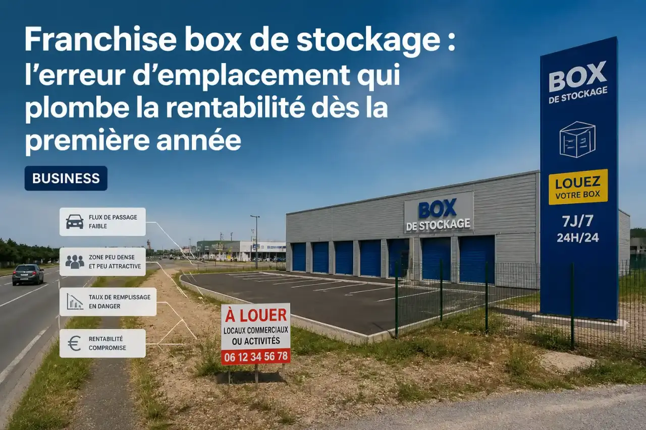 Franchise box de stockage : l'erreur d'emplacement qui plombe la rentabilité dès la première année