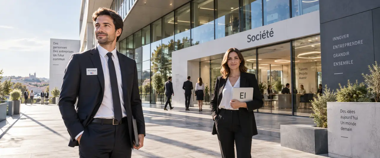 Civilité ou forme juridique : Monsieur/Madame pour la personne, EI ou société pour l’entreprise
